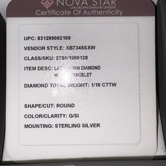 Heart chain diamond bracelet - Picture 4 of 5